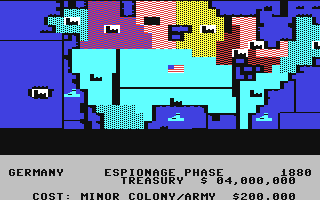 War map screenshot (Commodore Vic 64)