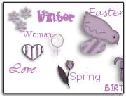 Winter, Valentine, Int. Womans day, Spring, Easter, Birthday