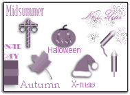 National Holiday, Midsummer, Autumn, Halloween, X-mas, New Year