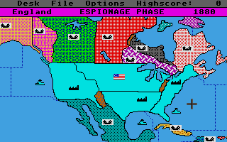 War map screenshot (Atari 1040 ST)
